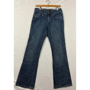 VTG Y2K Women's Lee Jeans Size 10L Dark Wash Stretch Denim Bootcut Long thumbnail 3