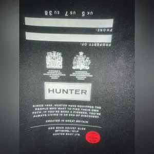 Hunter Black Tall Shiny Rain Boots thumbnail 5
