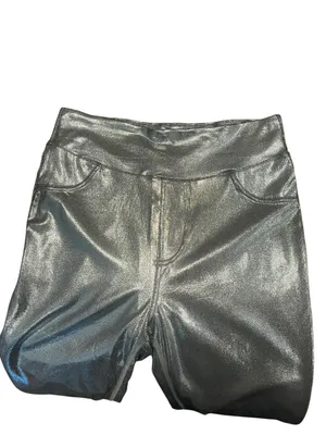 NWT Halara Silver Metallic Leggings Disco Party Club Wear Costume Medium thumbnail 3