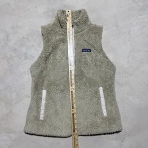 Patagonia Fleece Vest Women's SZ L Beige Sleeveless Full Zip Los Gatos Pile thumbnail 3