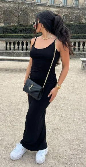 Amazon Black Bodycon Maxi Dress thumbnail 1