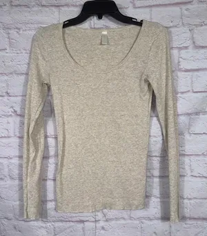 J.Crew Women's Long Sleeve Ribbed Shirt - Size S thumbnail 1