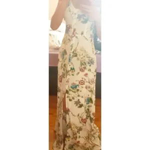 ✨HP✨White Botanical Print Front Ruffle Cami Dress✨ thumbnail 6