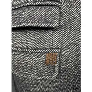 Vintage Banana Republic 0 Blazer Womens‎ Tweed Wool Linen 2006 Brown READ thumbnail 6