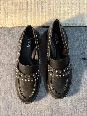MIA Black Studded Platform Loafers size 6.5 thumbnail 2