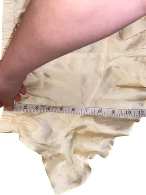 Anthropologie Ruffle Sleep Satin Shorts butter Yellow Cream Romantic Bloomers thumbnail 7