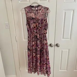 Lulus Mauve Floral Mock Neck Midi Dress thumbnail 5