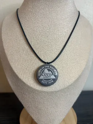 Handmade Coors Light Bottle Cap Necklace thumbnail 1