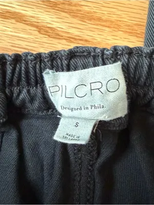 Anthropologie Pilcro Breaker Wide Leg Cotton Pants Navy Blue Elastic Waist - Size Small thumbnail 2