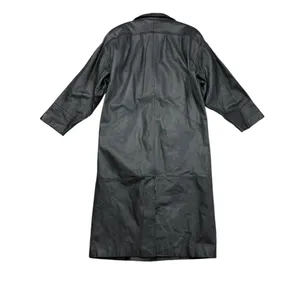 *Vintage 80's Leather Jacket Womens Size M Black Trench Whimsigoth Witchy Grunge thumbnail 3