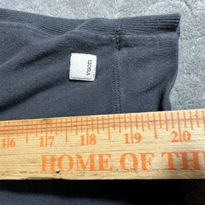 Vuori Women's XL Halo Essential Hoodie Gray Black Charcoal Cropped Lounge Yoga thumbnail 3