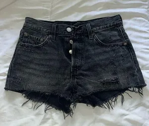 Black  501 denim shorts thumbnail 1