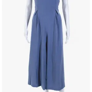 NWT L'atiste Womens Crepe‎ Sleeveless Tie Front Wide Leg Jumpsuit Blue Size M thumbnail 5