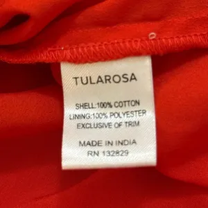 Tularosa revolve red lace pom pom shift mini dress women’s size small thumbnail 10