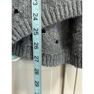 Maurices‎ Open Knit Sweater Gray Size Large Long Sleeve Boat Neck High/Low thumbnail 4