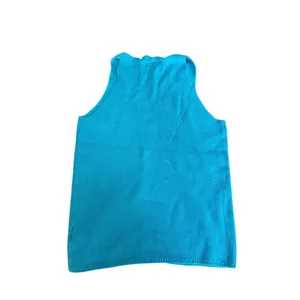 Lauren Ralph Lauren Knit Tank‎ Top Medium Sleeveless Sweater Blue Cotton thumbnail 2