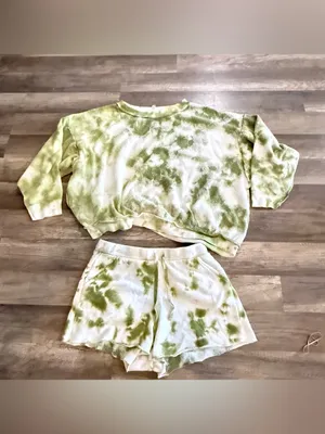 FREE PEOPLE Kelly Tie Dye shorts sweatshirt thumbnail 5