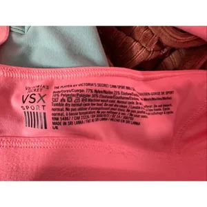 Victoria’s Secret VSX Sport Bra Pink L | Racerback Stretch Athletic Top thumbnail 7