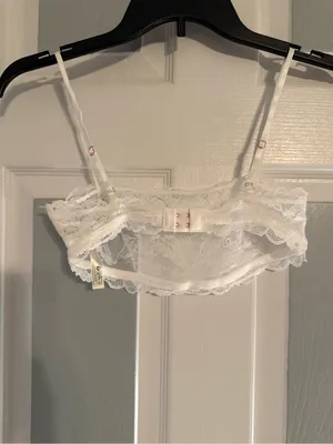 Free People Lace Bralette in White thumbnail 3