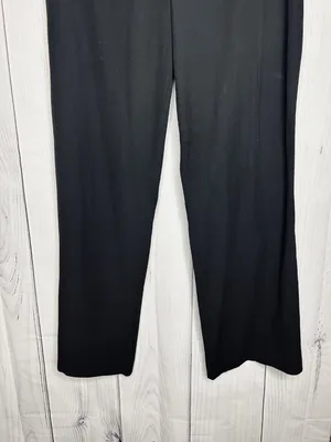 Old Navy Women Sz 12 Pants Black Mid Rise Straight Leg Stretch Work Rayon Blend thumbnail 3