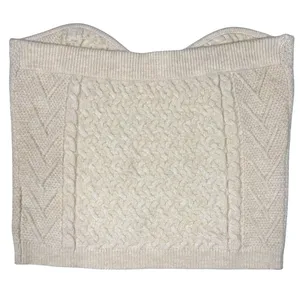 Le Lis Corset Style Cable Knit Top Sweater Top Size Large Cream NWT thumbnail 2