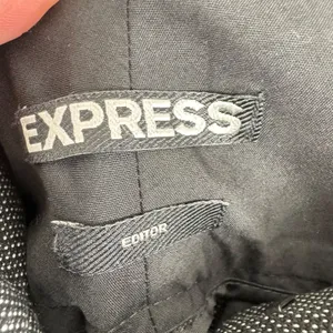Express Editor Pants Womens 2 Black White Micro Dot Flare Leg Dress Trousers‎ thumbnail 6