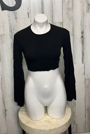 Black crop top Black thumbnail 1