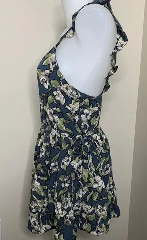 Free People Dear You Floral Backless Ruffle Strap Mini Dress Pockets XS Summer thumbnail 3