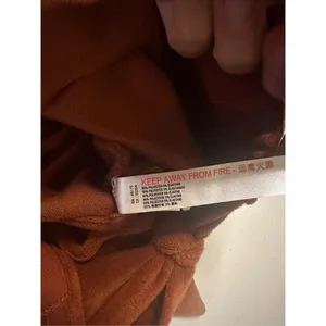 Anthropologie daily practice side tie velvet pullover burnt orange large thumbnail 6
