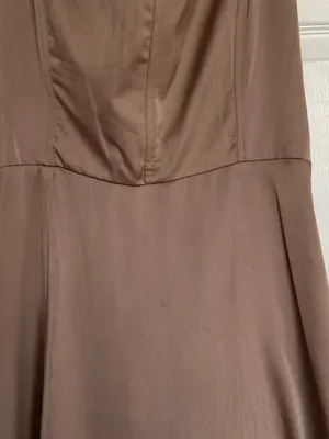Show Me Your MuMu Taupe Satin Maxi Dress with Ruffle Hem thumbnail 11