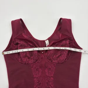 Wine Red Lace Shapewear Bodysuit Size L thumbnail 8