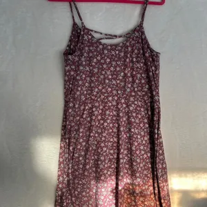 Nine Britton Floral Mini Dress Womens XL Burgundy Strappy V-Neck Sun Dress‎ thumbnail 3