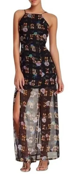 MINKPINK Jungle Fever Maxi Dress Multi Leopard Floral‎ Print XS IS15S1473 NEW thumbnail 1
