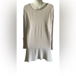 Free People Ivory Textured Knit Top thumbnail 2