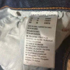 American Eagle Next Level Stretch High Rise‎ Skinny Kick Jeans Size 10 Short thumbnail 6