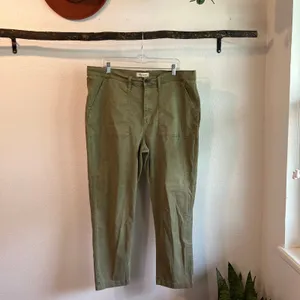 Madewell Griff Tapered Fatigue Green Cropped Cargo Pants Size 34 thumbnail 11