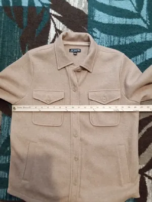 J.Crew Camel Button-Up Shirt Jacket Wool Blend Layering Neutral Quiet Luxury S thumbnail 7