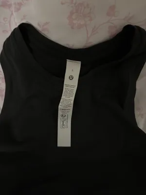 Lululemon Ruched Tank Top Black thumbnail 2