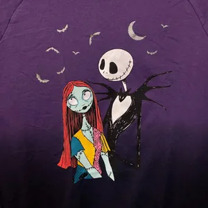 Jack & Sally Nightmare Before Christmas Disney Crewneck M thumbnail 2