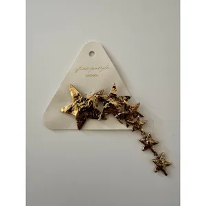 Free People Shooting Stars Brooch Gold NWT thumbnail 2