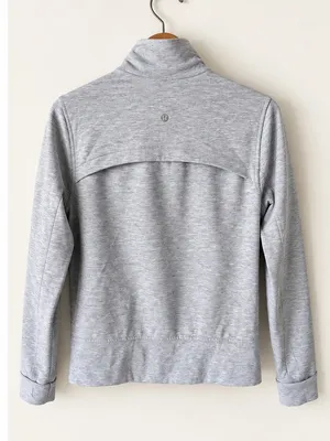 Lululemon Gather Up Jacket Heathered Power Grey Sea Salt Full Zip Athletic Yoga thumbnail 6