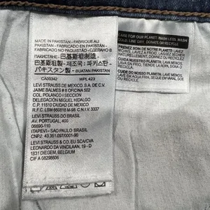 Levi's Sz 33 Curvy Bootcut Jeans‎ Mid Rise Flat Front Stretch Denim Blue Women's thumbnail 7