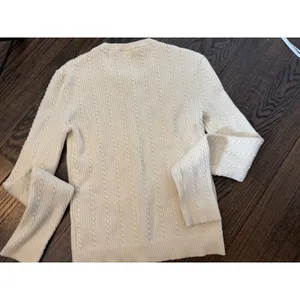 REFORMATION Natalie Cable Stich Cardigan Sweater In Lemon Icing XS NEW READ thumbnail 12