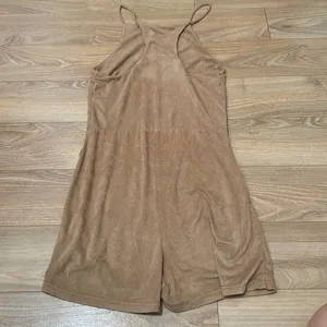 A+‎ Ellen brown Faux suede romper small Brown thumbnail 5
