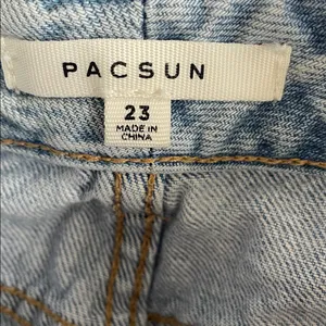 PacSun Light Blue Frayed Hem Mini Skirt thumbnail 3