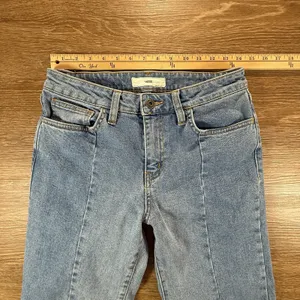 Vans Jeans Women 27 High Rise Crop Straight Raw Hem Light Wash Denim Streetwear thumbnail 7