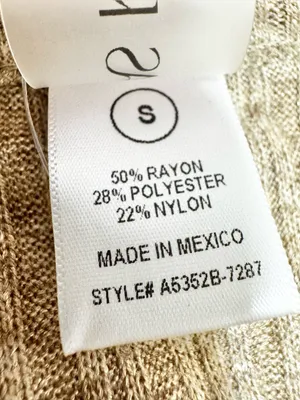 Altar'd State Rival Beige Ribbed Scoop-Neck Long Sleeve Top Size Small thumbnail 11