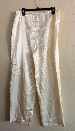 croft & barrow Cream Satin Sleep Pants thumbnail 1