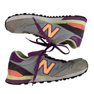 New Balance Women’s 9.5 B 515 Sneakers WL515MNF Gray Purple Casual Classic Shoes thumbnail 2