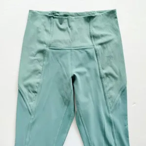 Lululemon Align Pant Ribbed Panel High Rise 25" Tidewater Teal Size 8 Yoga Gym thumbnail 4